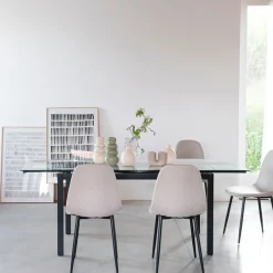 Mesa de comedor extensible de cristal Praga 200/140x80x76cm^Casa Viva Sale