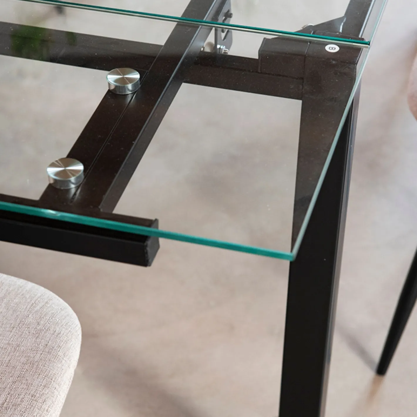 Mesa de comedor extensible de cristal Praga 200/140x80x76cm^Casa Viva Sale