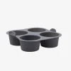 Molde para 4 muffins de silicona gris 17x17x5cm^Casa Viva Online