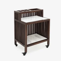 Mueble bar con ruedas de madera de olmo reciclada Pisco 70x50x91cm^Casa Viva Clearance