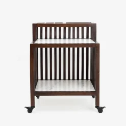 Mueble bar con ruedas de madera de olmo reciclada Pisco 70x50x91cm^Casa Viva Clearance