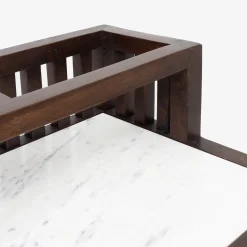 Mueble bar con ruedas de madera de olmo reciclada Pisco 70x50x91cm^Casa Viva Clearance