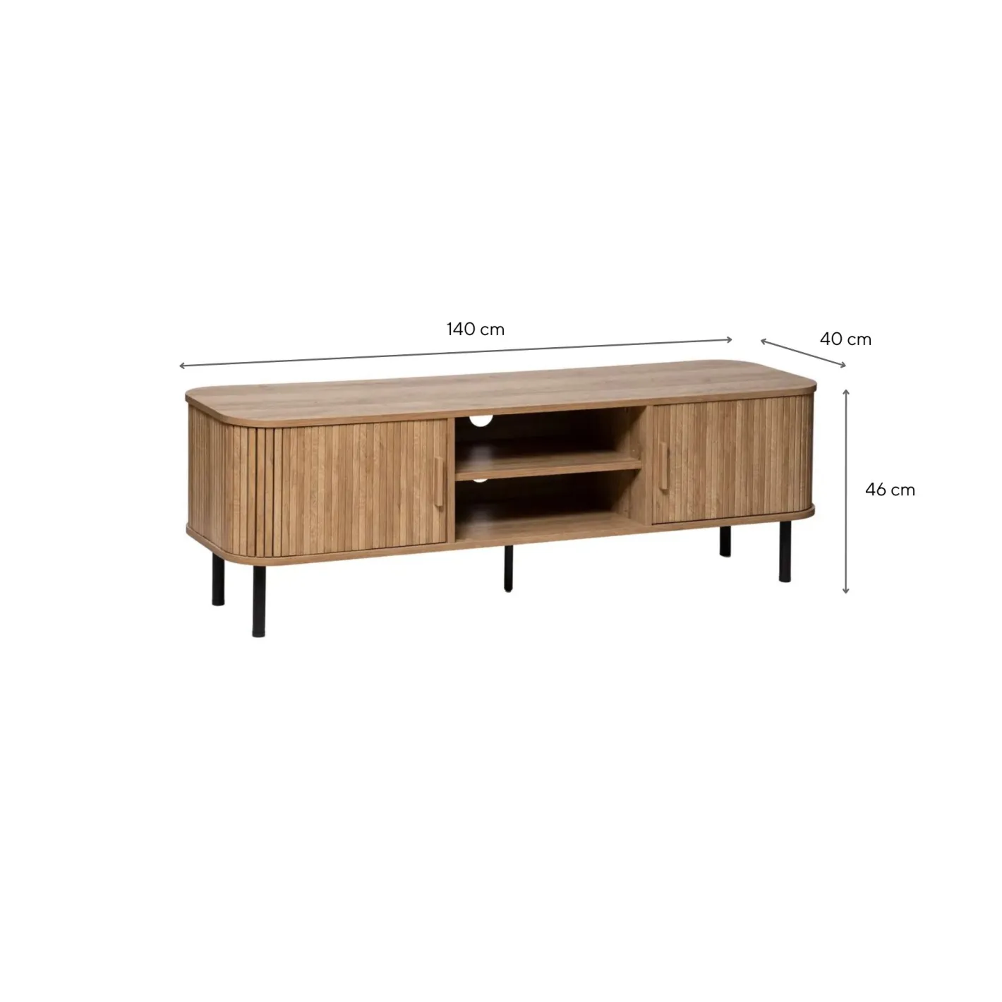 Mueble de TV de madera DM Valote 140x40x46cm^Casa Viva Outlet