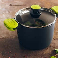 Olla con tapa de aluminio fundido antiadherente apta para inducción Foodie Ø20cm - BRA^Casa Viva