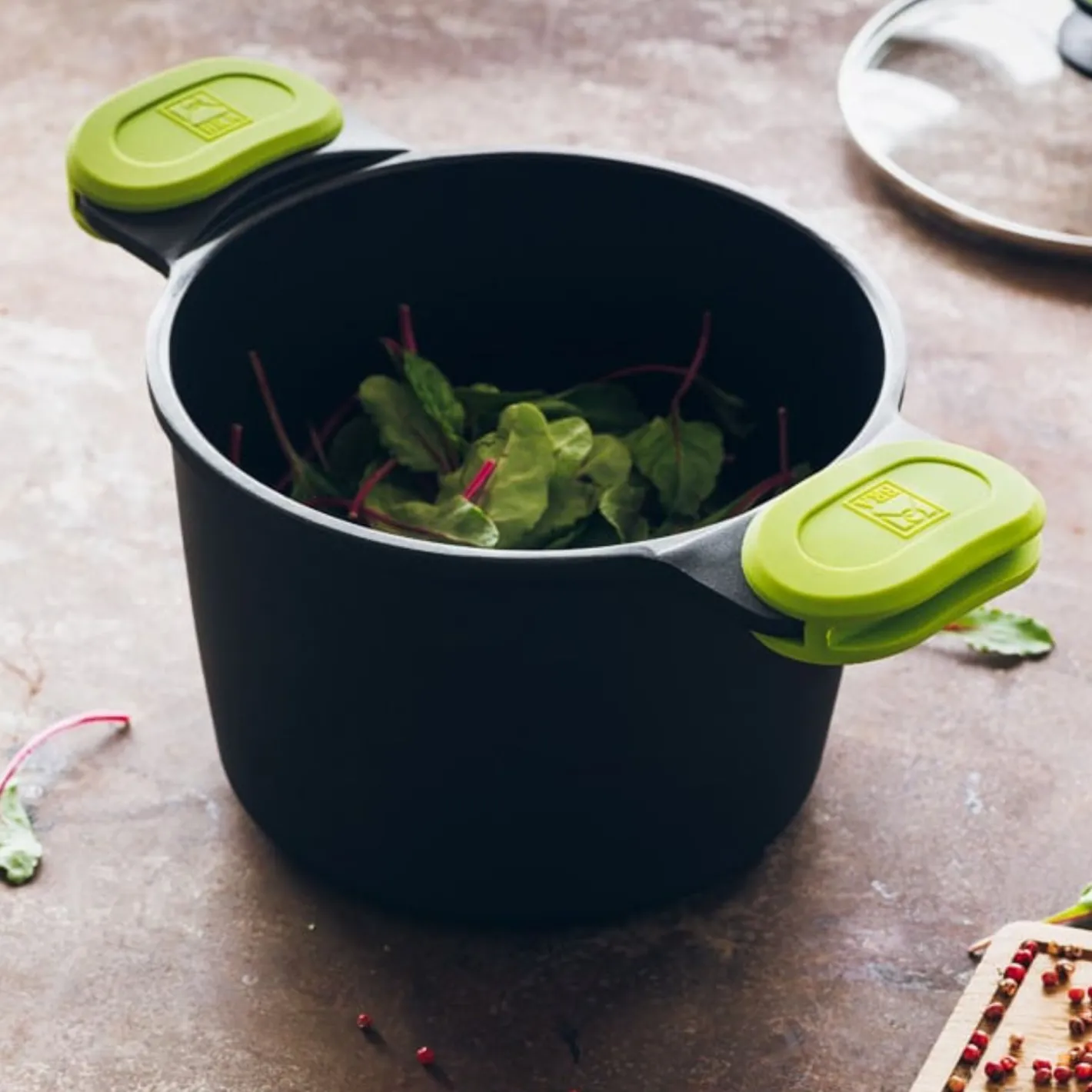 Olla con tapa de aluminio fundido antiadherente apta para inducción Foodie Ø20cm - BRA^Casa Viva