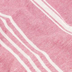 Pareo de algodón con rayas rojas Cannes 85x170cm^Casa Viva Discount