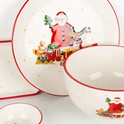 Plato de cerámica árbol Santa Claus 28x23cm^Casa Viva