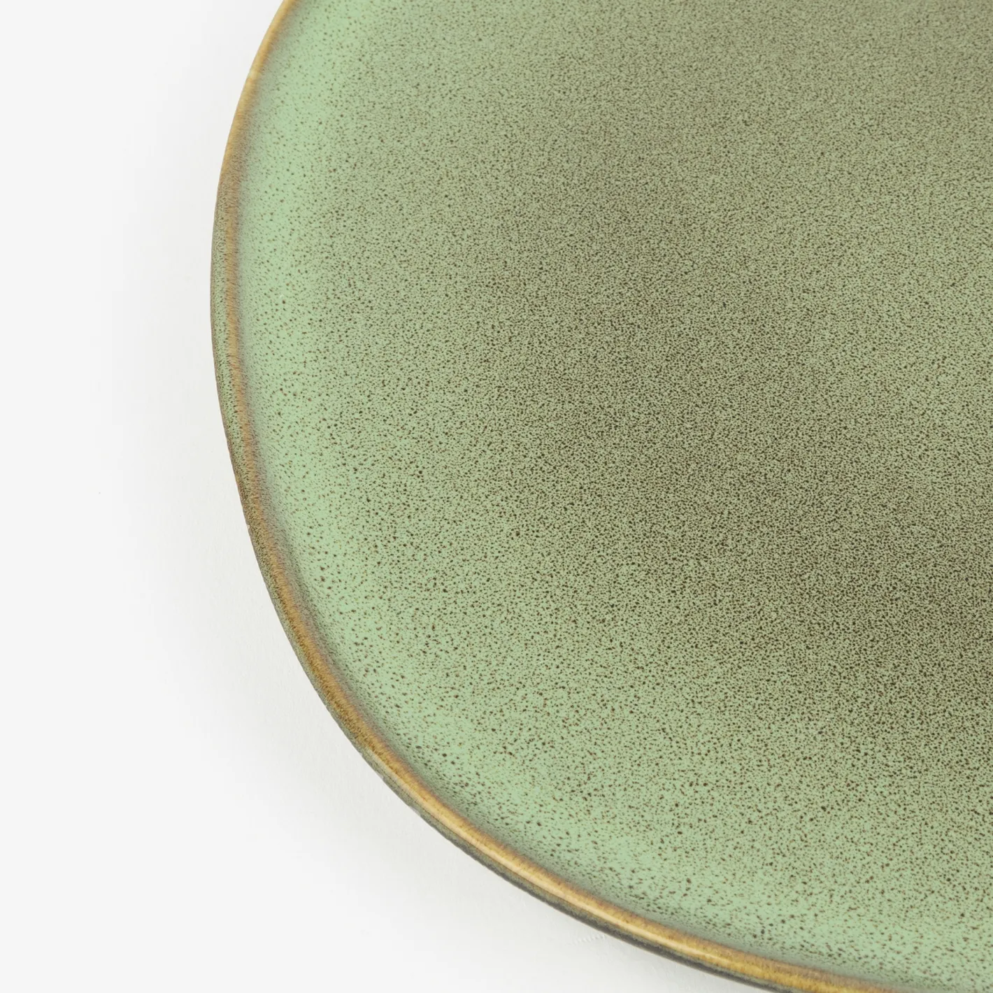 Plato de postre de gres verde Beget Ø20cm^Casa Viva Discount