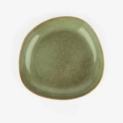 Plato hondo de gres verde Beget Ø21cm^Casa Viva New