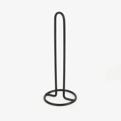 Portarollos de cocina de metal negro Ø13x33cm^Casa Viva Discount