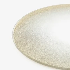 Portavelas de cristal dorado con purpurina Ø15cm^Casa Viva Outlet