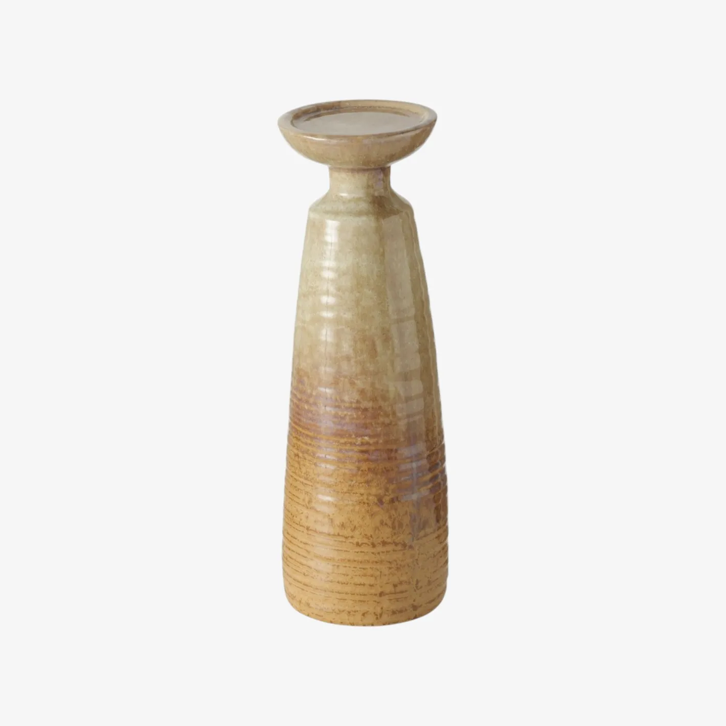 Portavelas de porcelana beige Darcy Ø10x31cm^Casa Viva Hot