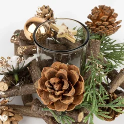 Portavelas piñas 18cm^Casa Viva Best