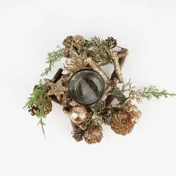 Portavelas piñas 18cm^Casa Viva Best