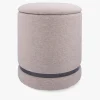 Puff redondo beige 32x40 Bambu^Casa Viva Best