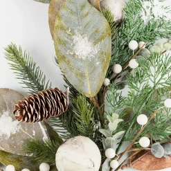 Rama de pino con bolas plateadas 72cm^Casa Viva