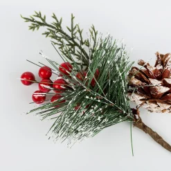 Rama de pino con frutos rojos y piña 20cm^Casa Viva Sale