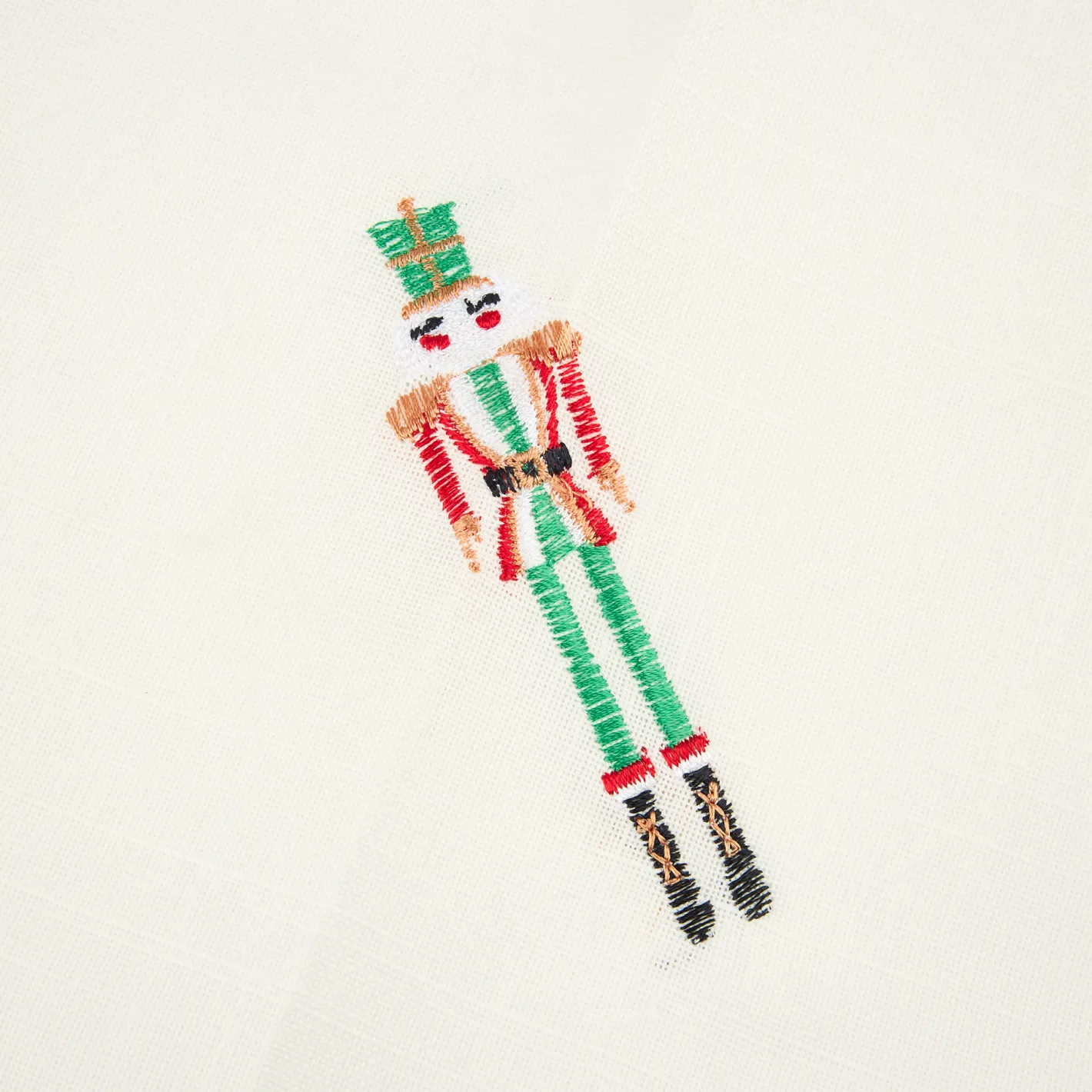 Servilleta blanca bordado Cascanueces 45x45cm^Casa Viva Sale