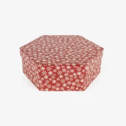 Set 7 bolas decorativas rojas copos de nieve 7,5cm^Casa Viva New