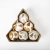 Set de 6 bolas decorativas doradas Árboles 7,5cm^Casa Viva New