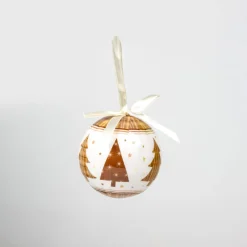 Set de 6 bolas decorativas doradas Árboles 7,5cm^Casa Viva New