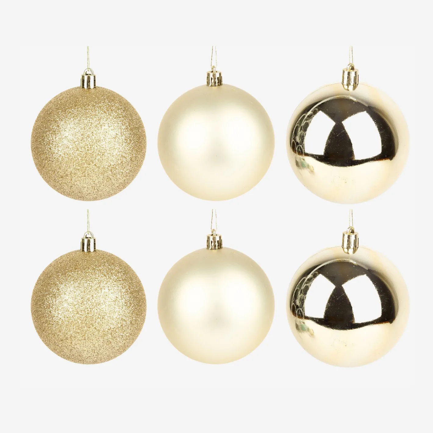 Set de 6 bolas decorativas doradas Ø8cm^Casa Viva Sale