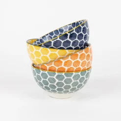 Set de 4 boles de porcelana en varios colores Okinawa Ø13cm^Casa Viva Discount