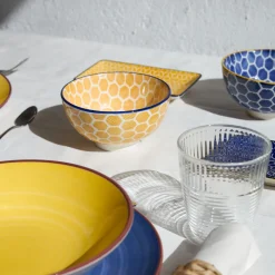 Set de 4 boles de porcelana en varios colores Okinawa Ø13cm^Casa Viva Discount