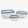 Set de 3 cestas de rayas azules Blue^Casa Viva Sale