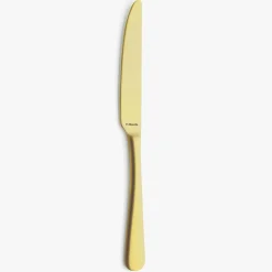 Set de 12 cuchillos de mesa de acero inoxidable dorado 24cm Zafra^Casa Viva Hot