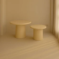 Set de 2 mesas auxiliares de microcemento Kurli 75/50cm Clau&Chloe^Casa Viva New