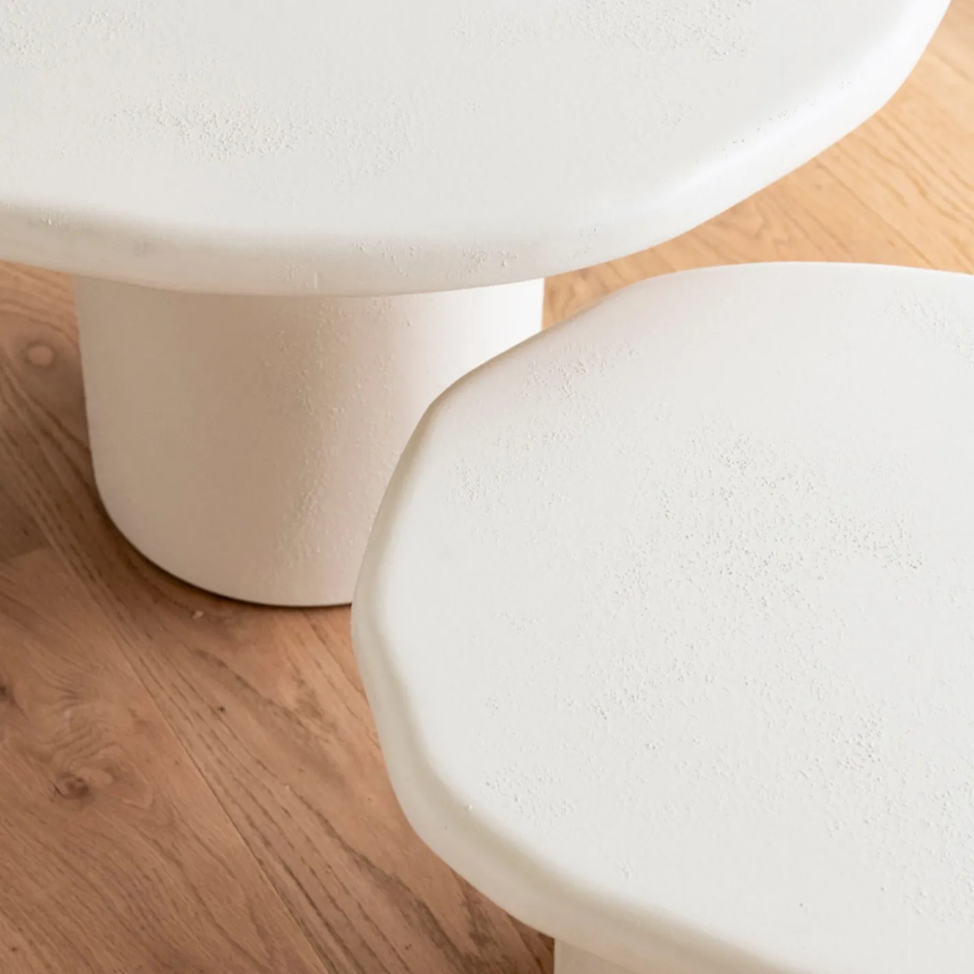 Set de 2 mesas auxiliares de microcemento Kurli 75/50cm Clau&Chloe^Casa Viva New