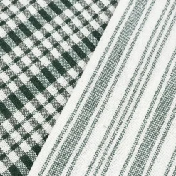 Set de 2 paños de algodón con rayas verde Midson45x65cm^Casa Viva