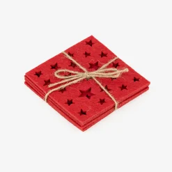 Set de 4 posavasos fieltro Estrellas 10x10cm^Casa Viva Sale