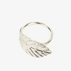 Set de 4 servilleteros de metal plateados^Casa Viva Discount