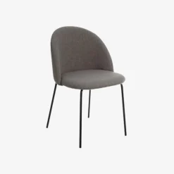 Set de 2 sillas de comedor de metal con tela gris Caleb 50x54x78cm^Casa Viva Sale