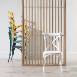 Set de 4 sillas de comedor gris oscuro Cassie 48x43x91cm^Casa Viva Online