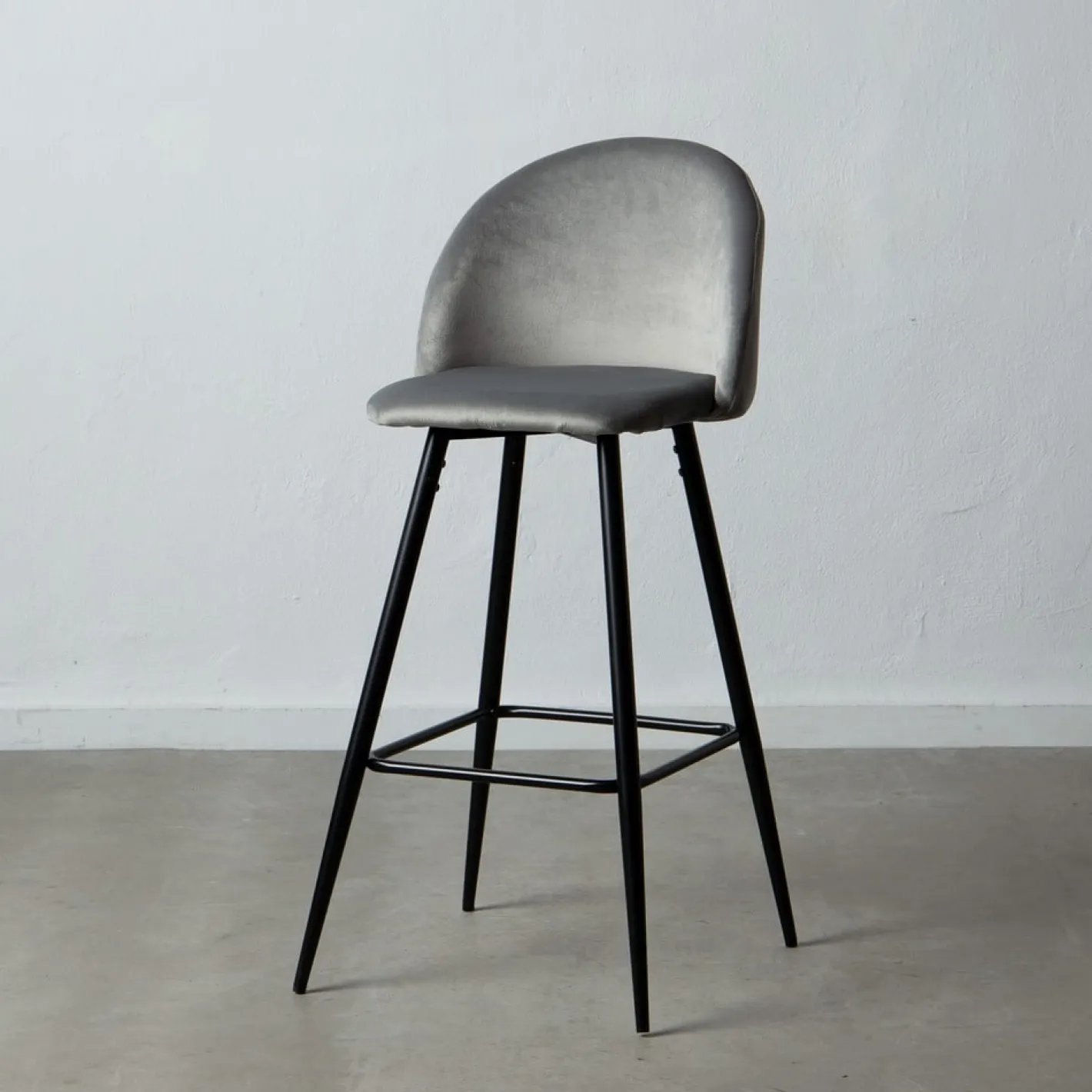 Set de 2 taburetes altos de metal gris Caleb 40x48x102cm^Casa Viva Best