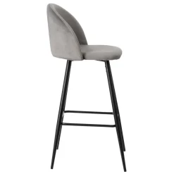 Set de 2 taburetes altos de metal gris Caleb 40x48x102cm^Casa Viva Best