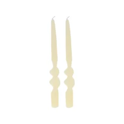 Set de 2 velas candelabro blanco 26cm^Casa Viva Hot
