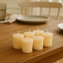 Set de 6 velas Votive crema^Casa Viva Clearance