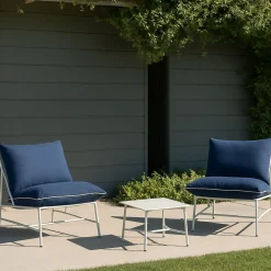 Set de jardín de 3 piezas acero inoxidable azul Citera^Casa Viva Online