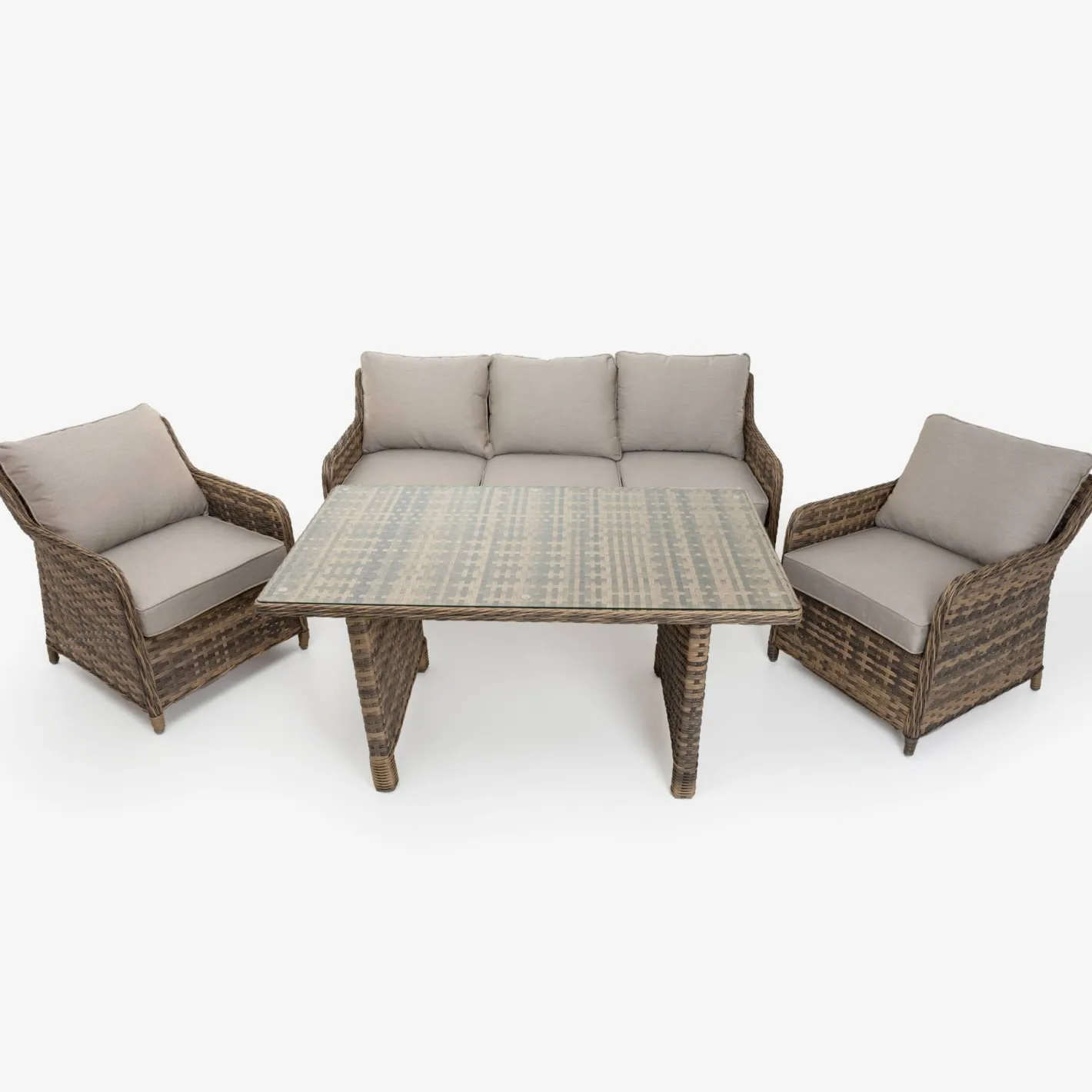 Set de jardín de 4 piezas de ratán sintético Lanai^Casa Viva Clearance