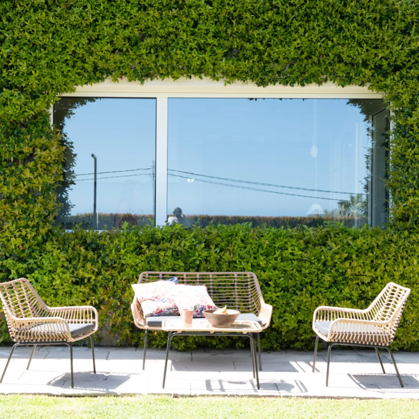 Set de jardín de 4 piezas de ratán sintético Hawai^Casa Viva Discount