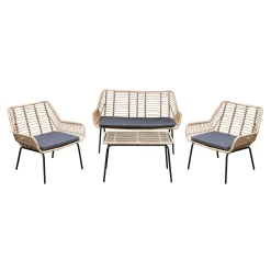 Set de jardín de 4 piezas de ratán sintético Hawai^Casa Viva Discount