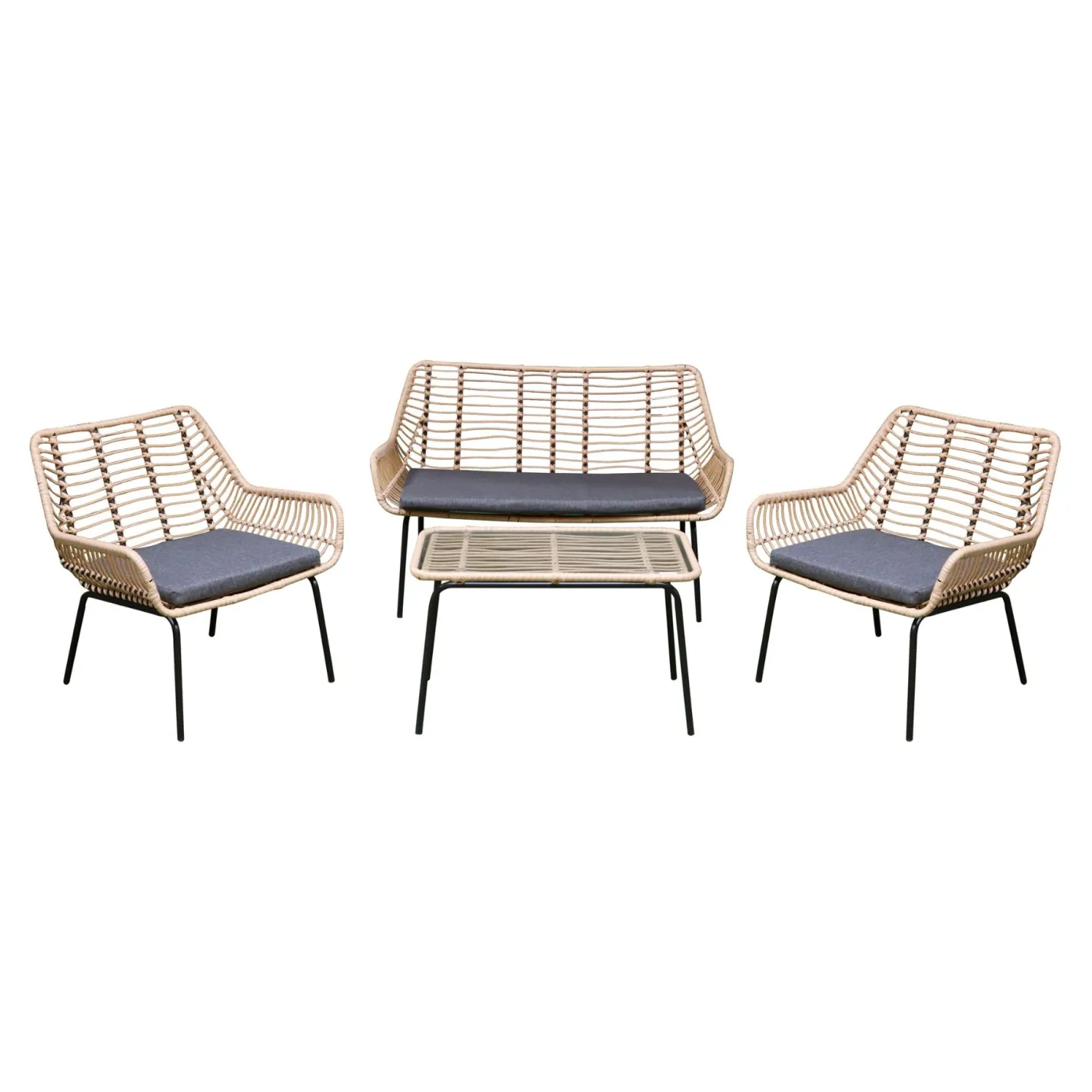 Set de jardín de 4 piezas de ratán sintético Hawai^Casa Viva Discount