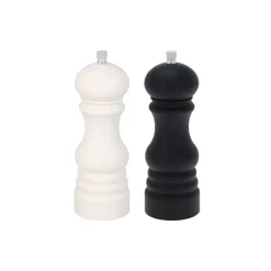 Set de molinillo de sal y pimineta blanco y negro 17,5cm^Casa Viva Sale