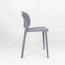 Silla de comedor apilable gris Daniela 50x49x77,5cm^Casa Viva New