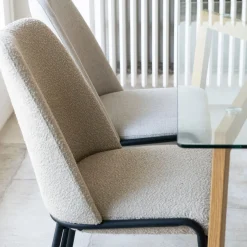 Silla de comedor borreguito beige Mina 49x60x91cm^Casa Viva Hot