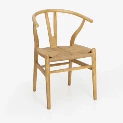 Silla de comedor de madera de olmo Irma 49x42x78cm Clau&Chloe^Casa Viva Online